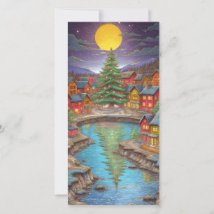 Cartes Pour Fêtes Annuelles Village de Noël Manga