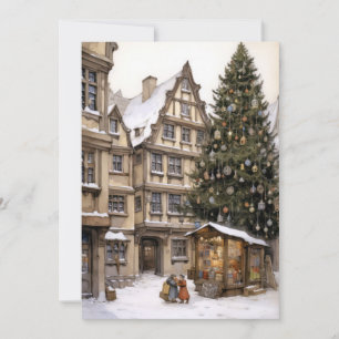Cartes Pour Fêtes Annuelles Village de Noël Vintage