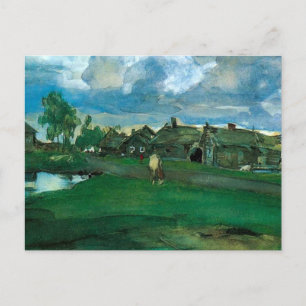 Cartes Pour Fêtes Annuelles Village russe Valentin Serov