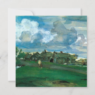 Cartes Pour Fêtes Annuelles Village russe Valentin Serov