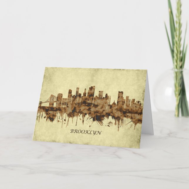 Cartes Pour Fêtes Annuelles Ville de Brooklyn New York (Devant)