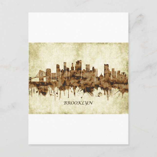 Cartes Pour Fêtes Annuelles Ville de Brooklyn New York (Devant)