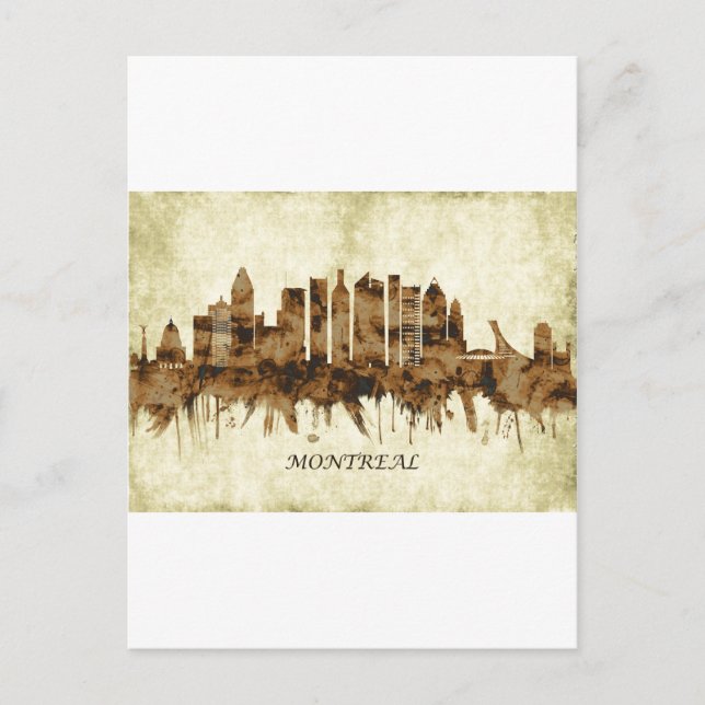 Cartes Pour Fêtes Annuelles Ville de Montréal Canada (Devant)