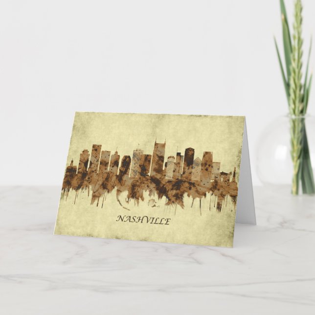 Cartes Pour Fêtes Annuelles Ville de Nashville Tennessee (Devant)