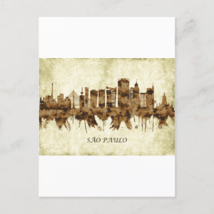 Cartes Pour Fêtes Annuelles Ville de Sao Paulo Brésil