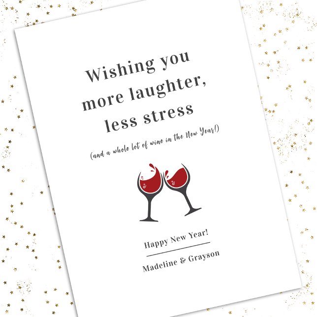 Cartes Pour Fêtes Annuelles Vin amusant Nouvel An (Créateur téléchargé)