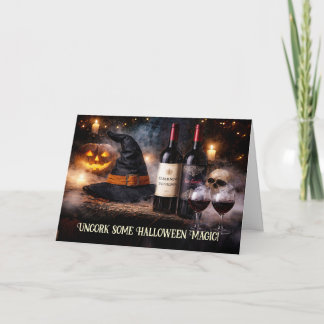Cartes Pour Fêtes Annuelles Vin d'Halloween Humoristique avec des Bouteilles d