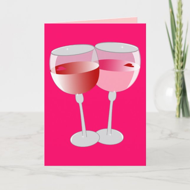 Cartes Pour Fêtes Annuelles Vin Valentine (Devant)