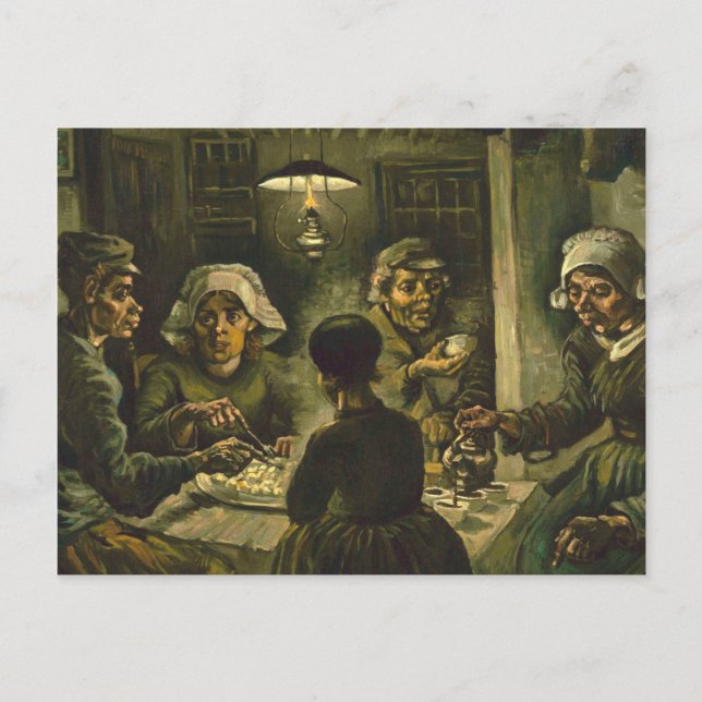 Cartes Pour Fêtes Annuelles Vincent Van Gogh - Les mangeurs de pommes de terre (Devant)