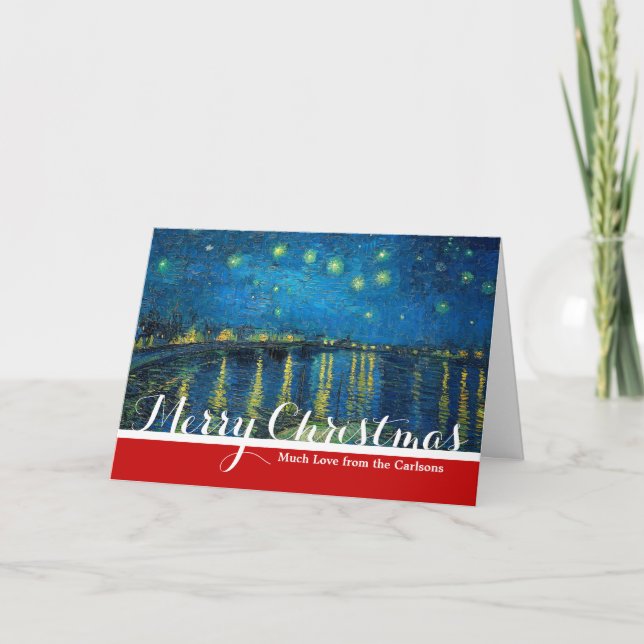 Cartes Pour Fêtes Annuelles Vincent Van Gogh Starry Night Over the Rhone (Devant)