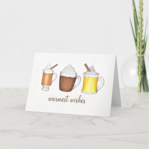 Cartes Pour Fêtes Annuelles Vins les plus chauds Chaud cacao Rum Eggnog Vacanc