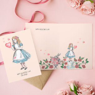 Cartes Pour Fêtes Annuelles Vintage Alice Au Pays Des Merveilles Heureuse Sain