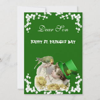 Cartes Pour Fêtes Annuelles Vintage Animaux de compagnie St. Patrick's Day Son