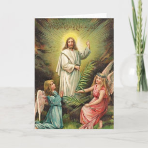 Cartes Pour Fêtes Annuelles Vintage Art rétro polonais Pâques Wesołego Alleluj