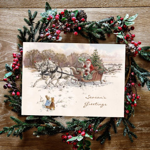 Cartes Pour Fêtes Annuelles Vintage Beatrix Potter Noël Bonjour