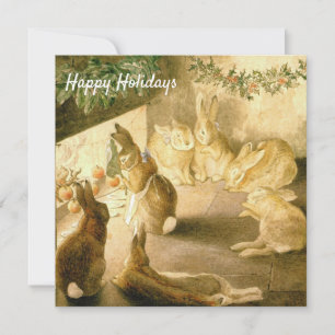Cartes Pour Fêtes Annuelles Vintage Beatrix Potter Rabbit Noël