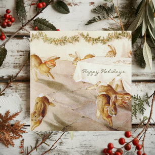 Cartes Pour Fêtes Annuelles Vintage Beatrix Potter Rabbit Noël