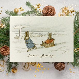 Cartes Pour Fêtes Annuelles Vintage Beatrix Potter voeux de Noël