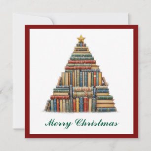 Cartes Pour Fêtes Annuelles Vintage Chic Fun Coloré Livres Lover