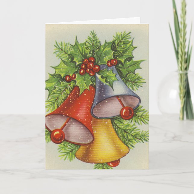 Cartes Pour Fêtes Annuelles Vintage Christmas Bells (Devant)