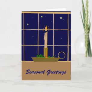 Cartes Pour Fêtes Annuelles Vintage Christmas candle in the window