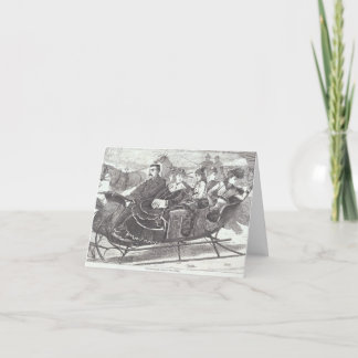 Cartes Pour Fêtes Annuelles Vintage Christmas Card SLEIGH BELLES (1869)