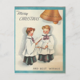 Cartes Pour Fêtes Annuelles Vintage Christmas Choir Boys