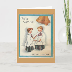 Cartes Pour Fêtes Annuelles Vintage Christmas Choir Boys