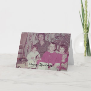 Cartes Pour Fêtes Annuelles Vintage Christmas Family 