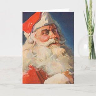 Cartes Pour Fêtes Annuelles Vintage Christmas, Père Noël Naughty Nice Liste