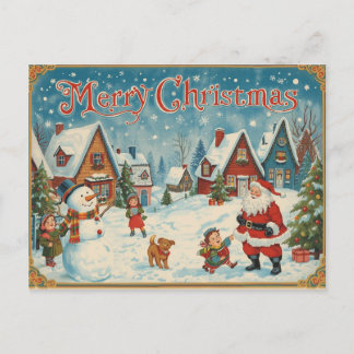 Cartes Pour Fêtes Annuelles Vintage Christmas Postcard