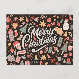 Cartes Pour Fêtes Annuelles Vintage Christmas Postcard