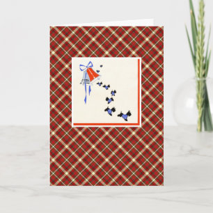 Cartes Pour Fêtes Annuelles Vintage Christmas Terrier Dog