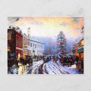 Cartes Pour Fêtes Annuelles Vintage Christmas Town