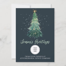 Vintage Christmas Tree Company Logo Entreprise