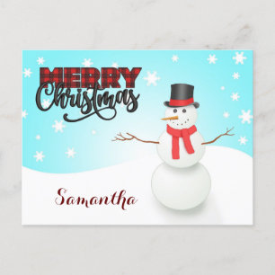 Cartes Pour Fêtes Annuelles Vintage classique neige Noël
