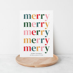 Cartes Pour Fêtes Annuelles Vintage coloré Joyeux Noël moderne minimaliste