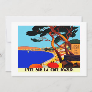 Cartes Pour Fêtes Annuelles Vintage Côte d'Azur Voyage en France