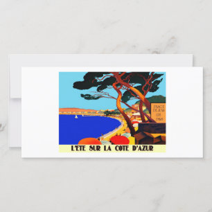 Cartes Pour Fêtes Annuelles Vintage Côte d'Azur Voyage en France