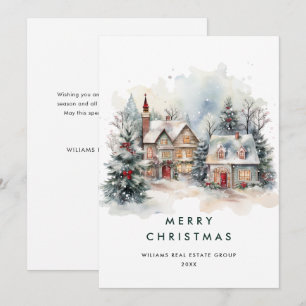 Cartes Pour Fêtes Annuelles Vintage Country Hotte Noël Arbre Entreprise