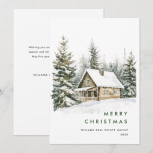 Cartes Pour Fêtes Annuelles Vintage Country Hotte Noël Arbre Entreprise