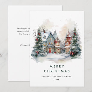 Cartes Pour Fêtes Annuelles Vintage Country Hotte Noël Arbre Entreprise