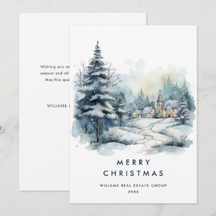 Cartes Pour Fêtes Annuelles Vintage Country Hotte Noël Arbre Entreprise