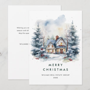 Cartes Pour Fêtes Annuelles Vintage Country Hotte Noël Arbre Entreprise