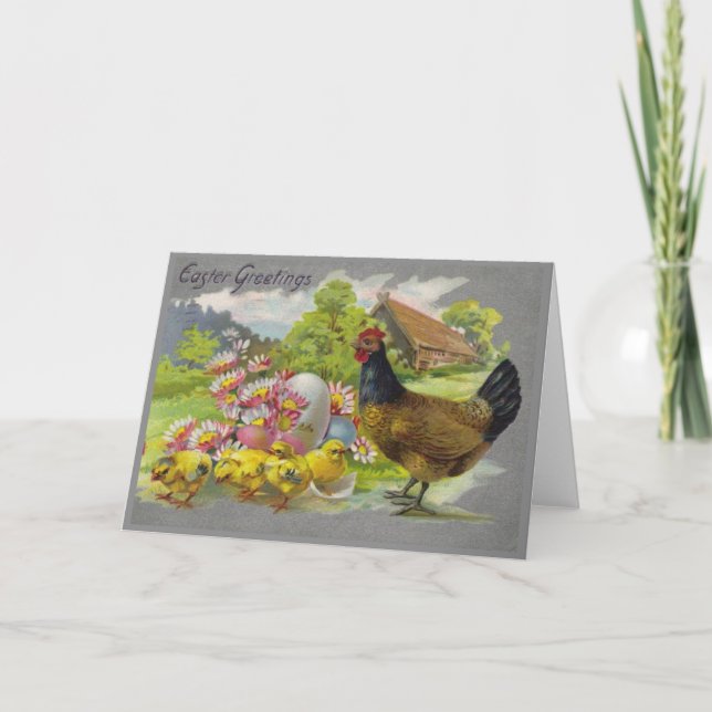 Cartes Pour Fêtes Annuelles Vintage de Pâques (Devant)