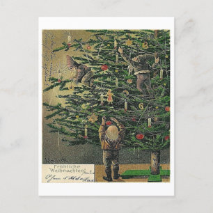 Cartes Pour Fêtes Annuelles Vintage "Dressing the Christmas Tree" Mailick