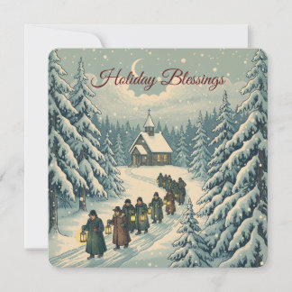 Cartes Pour Fêtes Annuelles Vintage Finnish Winter Scene