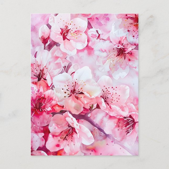 Cartes Pour Fêtes Annuelles Vintage Fleur Pétale Rose Douce (Devant)
