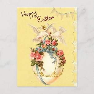 Cartes Pour Fêtes Annuelles Vintage Floral Joyeux Oeuf de Pâques