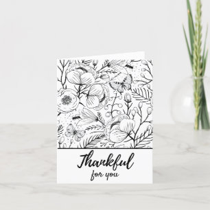 Cartes Pour Fêtes Annuelles Vintage Floral Thanksgiving